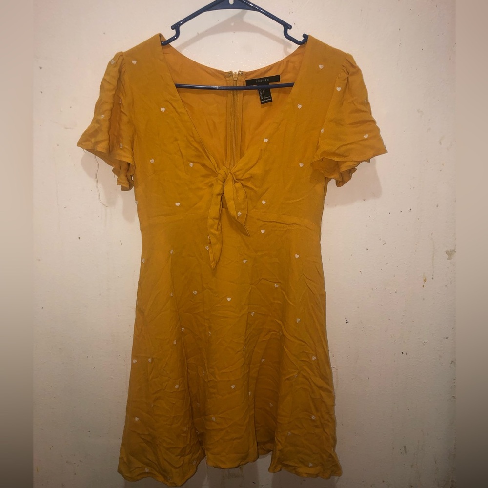 Yellow mini dress
